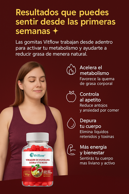 VitFlow™ - Gomitas de vinagre de Manzana.