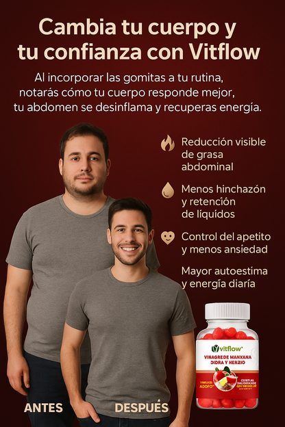 VitFlow™ - Gomitas de vinagre de Manzana.
